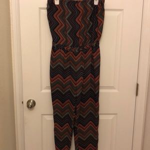 Blu Pepper Aztec Print Jumpsuit